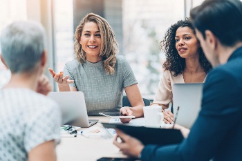 People having a meeting