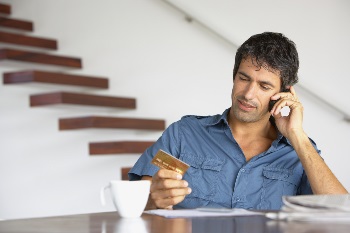 man calling about credit card